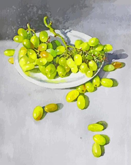 Aesthetic Green Grapes paint by numbers