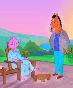 BoJack Horseman And Princess Carolyn paint by numbers