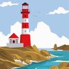 Aesthetic Lighthouse paint by numbers