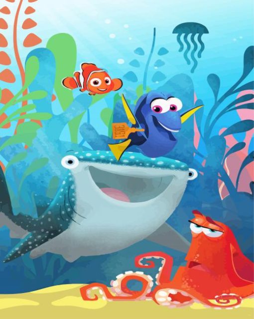 Aesthetic Nemo Fish And Dory paint by number