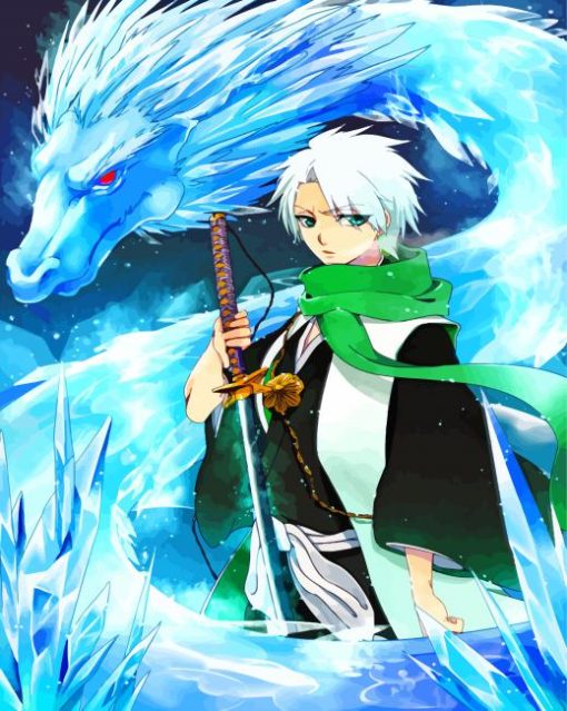 Aestehtic Toshiro Hitsugaya Bleach Anime paint by numbers