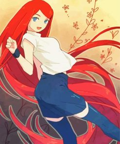 Beautiful Kushina Uzumaki paint by number