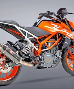 Black And Orange Ktm Duke paint by number