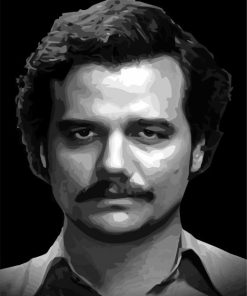 Black And White Escobar paint by numbers