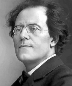 Black And White Gustav Mahler paint by numbers