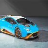 Aestehtic Cyan Lamborghini paint by numbers