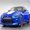 Blue Gtr Sport Car paint by numbers