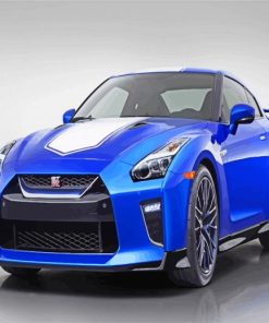 Blue Gtr Sport Car paint by numbers