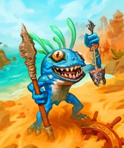 Blue Murloc piant by numbers