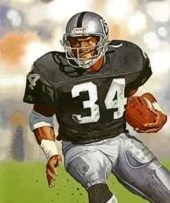 Bo Jackson Raiders Player paint by number