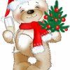 Christmas Bear paint by number