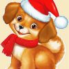 Christmas Dog paint by number