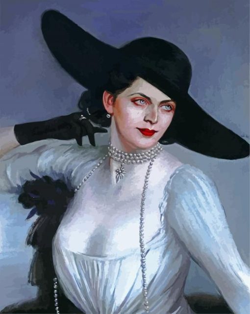 Classy Vintage Vampire Lady paint by numbers