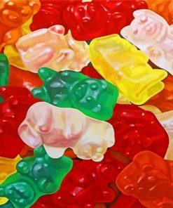 Colorful Gummies paint by numbers