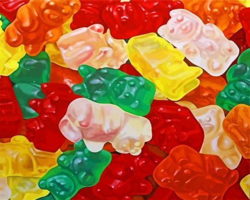 Colorful Gummies paint by numbers