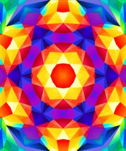 Colorful Kaleidoscope paint by numbers