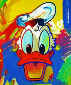 Colourful Donald Duck paint by numbers