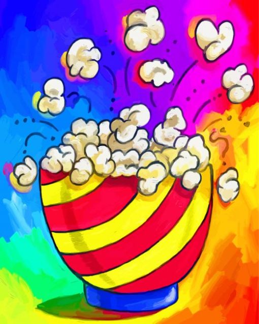 Colorful Popcorn paint by numbers