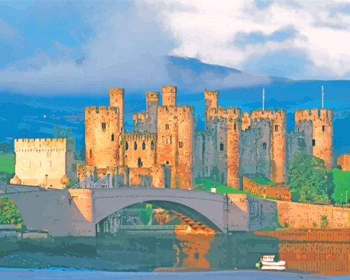 Conwy Castle In Wales paint by numbers