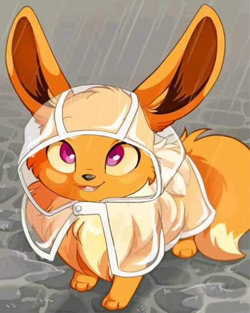 Cute Anime Eevee Pokemon paint by number