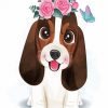 Cute Basset Hound paint by number