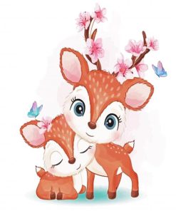 Cute Deers paint by number