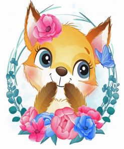 Cute Fox paint by number