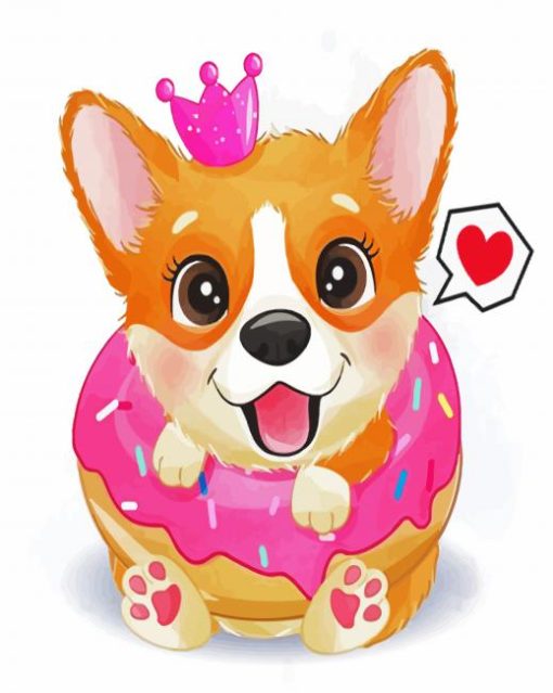 Cute Little Corgi paint by number