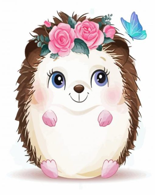 Cute Little Hedgehog paint by numbers