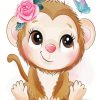 Cute Little Monkey paint by numbers