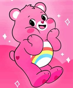 Cute Pink Bear paint by number