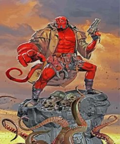 Dangerous Hellboy paint by numbers