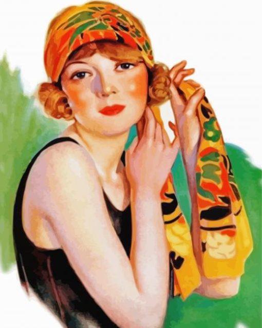 Deco Flapper Woman paint by number