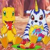 Digimon Agumon And Gabumon paint by numbers