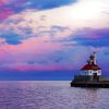 Duluth Harbor South Breakwater Light Silhouette paint by numbers