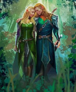 Elves Couple - paint by number