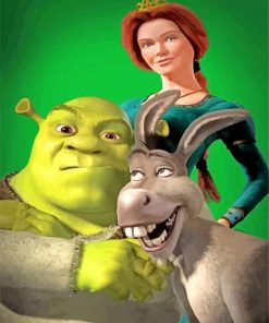 Fiona Shrek And Donkey paint by numbers