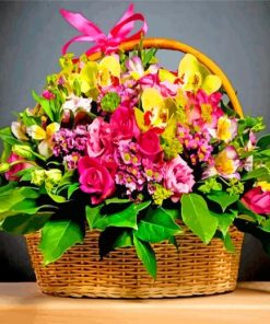 Flowers Basket paint by numbers