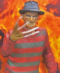 Freddy Krueger On Fire paint by numbers