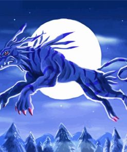 Garurumon Animal Anime paint by numbers