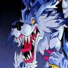 Garurumon Digimon Anime paint by numbers