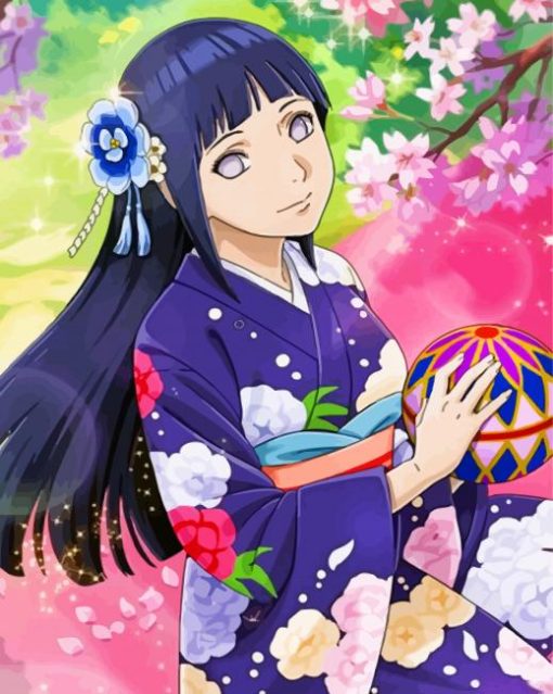 Gorgeous Hinata Hyuga paint by numbers