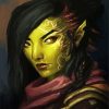 Green Druid Female paint by numbers