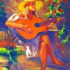 Guitarist Girl paint by numbers