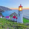 Haceta Head Lighthouse Oregon paint by numbers