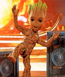 Happy Groot paint by numbers