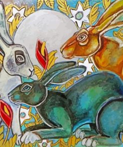 Hares Animals paint by numbers