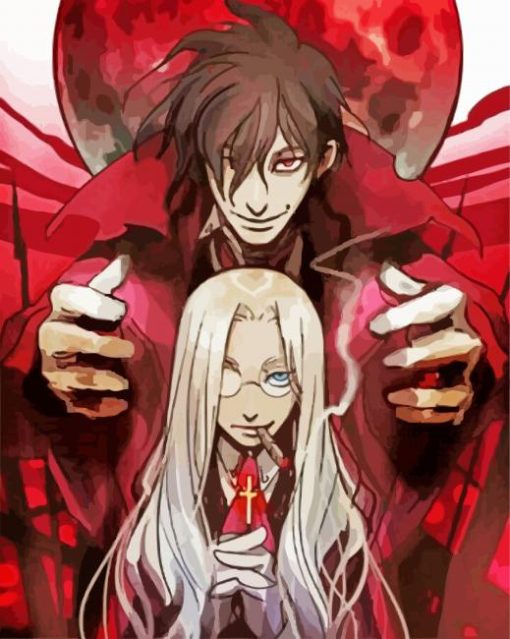 Hellsing Integra And Alucard paint by numbers