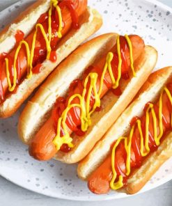 Tasty Hotdogs paint by numbers