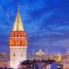 Istanbul Galata Tower paint by numbers